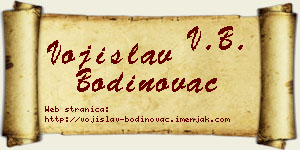 Vojislav Bodinovac vizit kartica